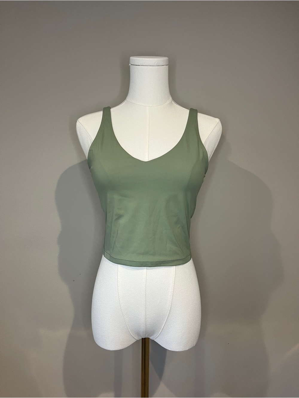 Women’s Sage Green V-Neck Tank Top